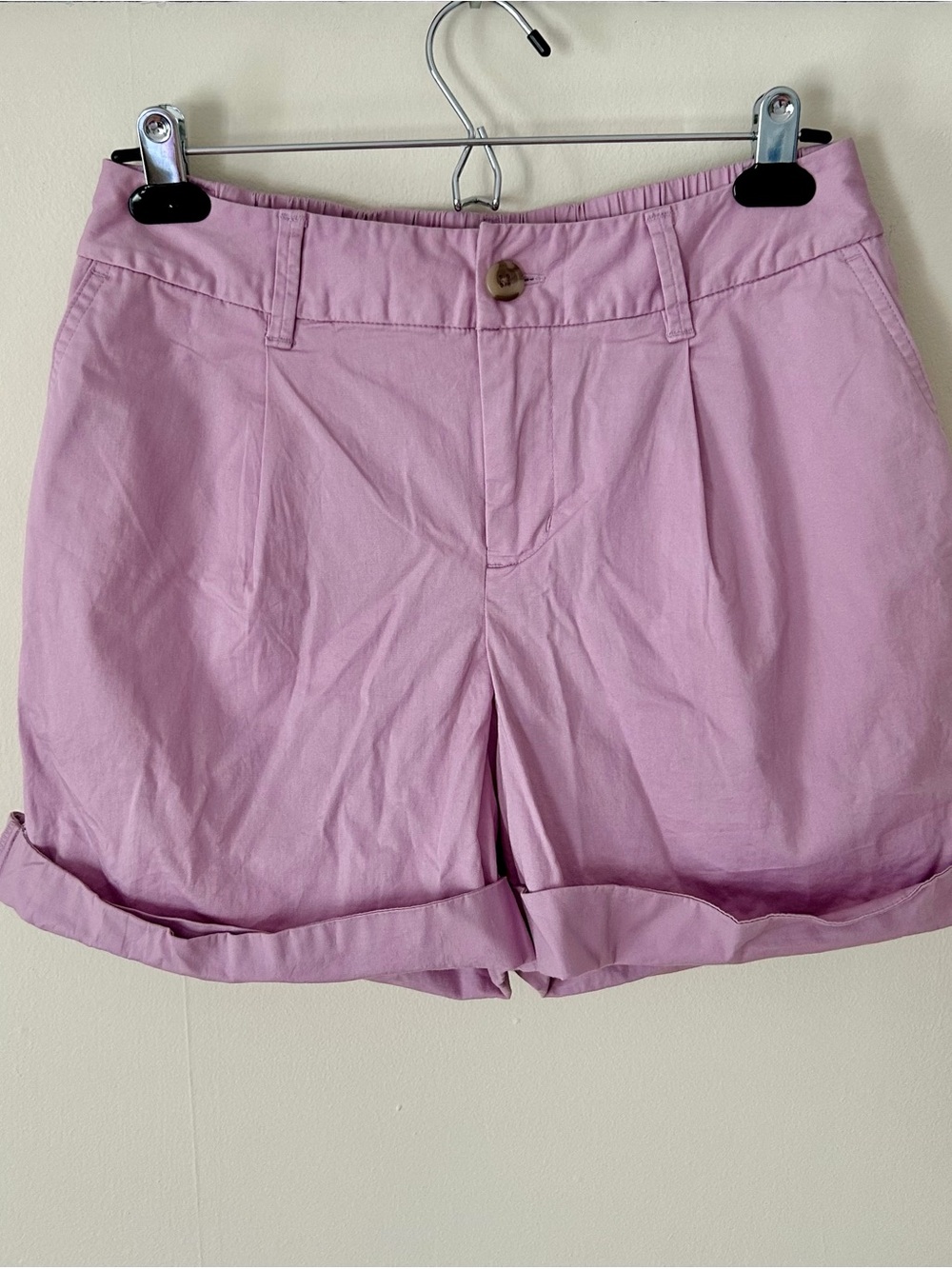 Women's Lavender Roll-Hem Shorts
